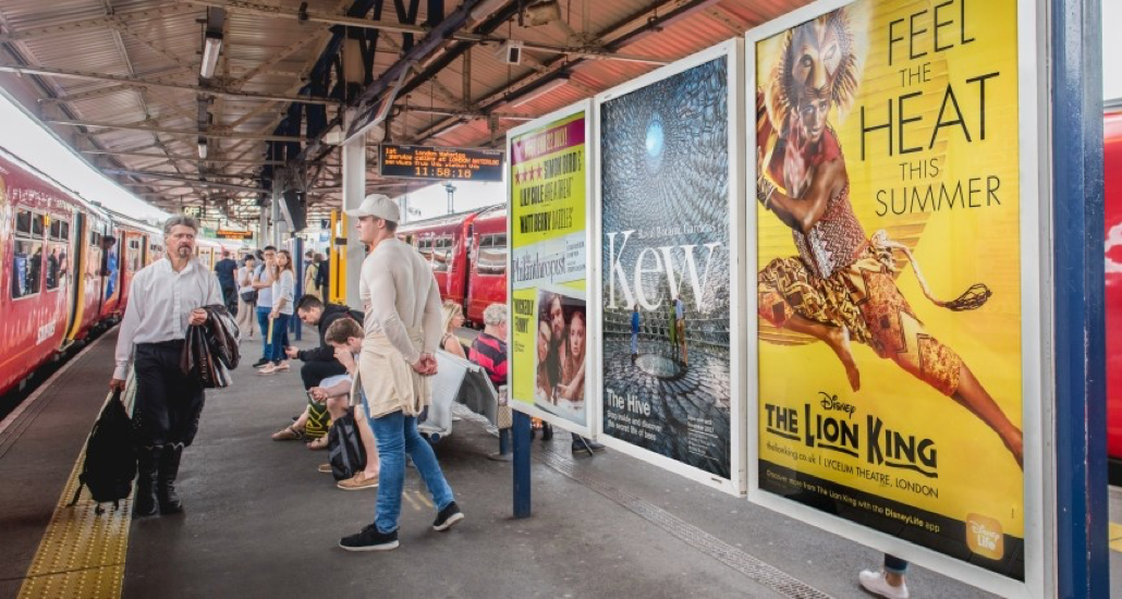 Train station advertising
